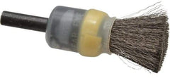 Osborn - 1/2" Brush Diam, Crimped, End Brush - 1/4" Diam Shank, 25,000 Max RPM - Top Tool & Supply