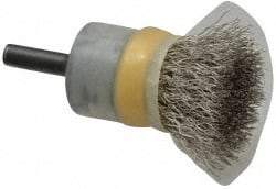 Osborn - 3/4" Brush Diam, Crimped, End Brush - 1/4" Diam Shank, 20,000 Max RPM - Top Tool & Supply