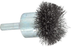 Osborn - 1-1/2" Brush Diam, Crimped, End Brush - 1/4" Diam Shank, 15,000 Max RPM - Top Tool & Supply