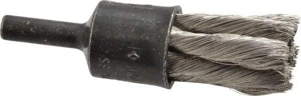 Osborn - 1/2" Brush Diam, Knotted, End Brush - 1/4" Diam Shank, 22,000 Max RPM - Top Tool & Supply