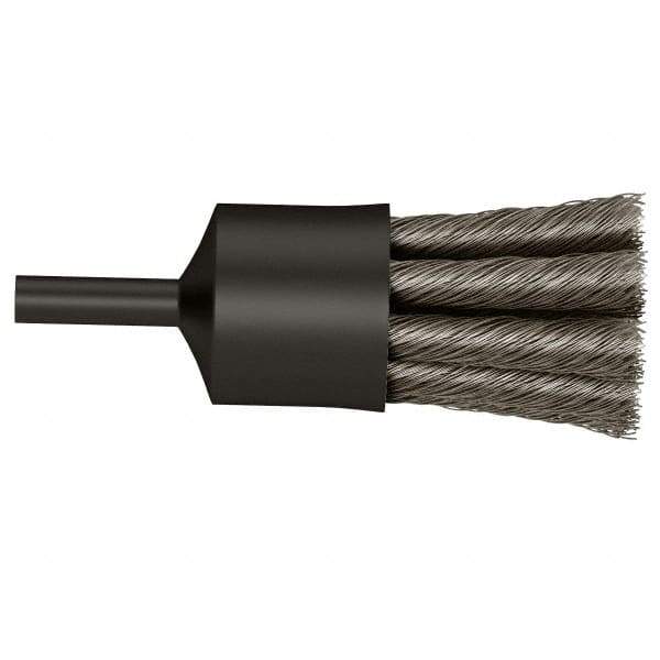 Osborn - 3/4" Brush Diam, Knotted, End Brush - 1/4" Diam Shank, 20,000 Max RPM - Top Tool & Supply