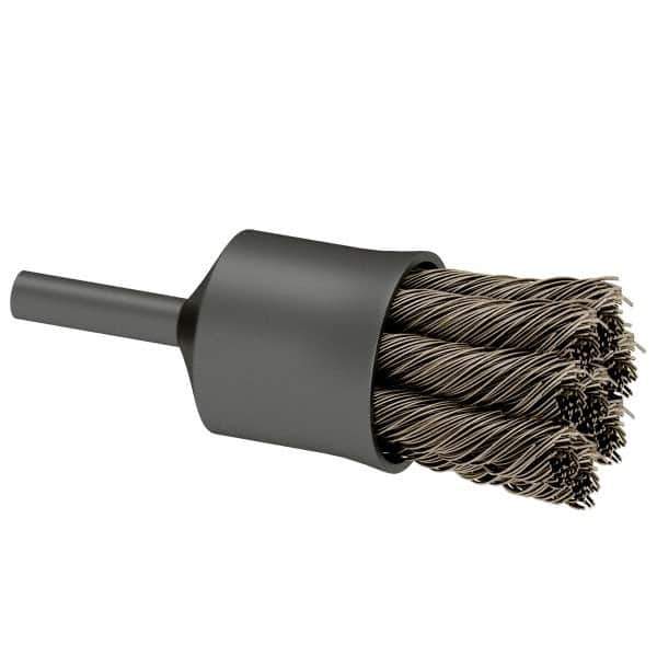 Osborn - 1" Brush Diam, Knotted, End Brush - 1/4" Diam Shank, 20,000 Max RPM - Top Tool & Supply