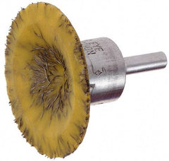 Osborn - 2" Brush Diam, Encapsulated, Flared End Brush - 1/4" Diam Shank, 20,000 Max RPM - Top Tool & Supply