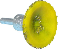 Osborn - 1-3/4" Brush Diam, Encapsulated, Flared End Brush - 1/4" Diam Shank, 25,000 Max RPM - Top Tool & Supply