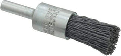 Osborn - 120 Grit, 1/2" Brush Diam, End Brush - Fine Grade, 1/4" Diam Shank, 9,000 Max RPM - Top Tool & Supply