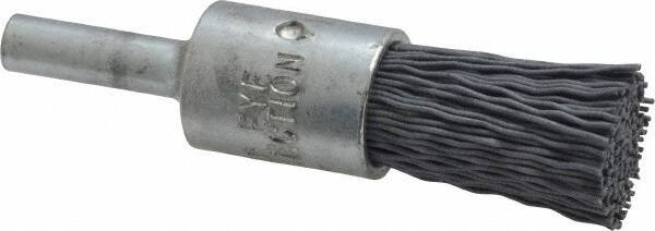 Osborn - 320 Grit, 1/2" Brush Diam, End Brush - Extra Fine Grade, 1/4" Diam Shank, 9,000 Max RPM - Top Tool & Supply