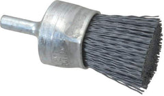 Osborn - 320 Grit, 1" Brush Diam, End Brush - Extra Fine Grade, 1/4" Diam Shank, 9,000 Max RPM - Top Tool & Supply