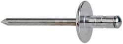 RivetKing - Size 62-64 Large Flange Head Aluminum Multi Grip Blind Rivet - Steel Mandrel, 0.062" to 1/4" Grip, 0.612" Head Diam, 0.192" to 0.196" Hole Diam, 0.519" Length Under Head, 3/16" Body Diam - Top Tool & Supply