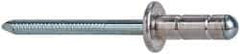 RivetKing - Size 84-86 Dome Head Aluminum Multi Grip Blind Rivet - Steel Mandrel, 0.156" to 3/8" Grip, 0.511" Head Diam, 0.257" to 0.261" Hole Diam, 0.59" Length Under Head, 1/4" Body Diam - Top Tool & Supply