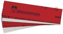 Gravotech - 8 Inch Long x 2 Inch High, Plastic Engraving Stock - Red and White - Top Tool & Supply