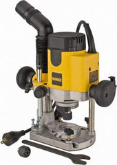 DeWALT - 8,000 to 24,000 RPM, 2 HP, 10 Amp, Plunge Base Electric Router - 1/4 and 1/2 Inch Collet - Top Tool & Supply