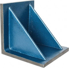 Interstate - 10" Wide x 10" Deep x 10" High Cast Iron Machined Angle Plate - Standard Plate, Flat Surface, Double Web, Single Plate - Top Tool & Supply