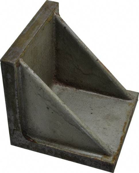 Interstate - 4" Wide x 4" Deep x 4" High Cast Iron Precision-Ground Angle Plate - Standard Plate, Flat Surface, Double Web, Single Plate - Top Tool & Supply