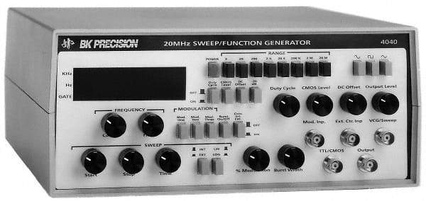 B&K Precision - 20 msec, -20 dB, AM, FM, 50 Ohm, 20 MHz Sine Wave, LED Display, Linear and Logarithmic Function Generator - 10 ppm Wave Accuracy, 20 dB Amplitude, 20 MHz Max Wave Form, Includes Instruction Manual, Output Cable with BNC to Alligator Clips - Top Tool & Supply