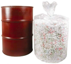 Made in USA - 55 Gal, 4 mil, LDPE Drum Liner - 38" Diam, 56" High, Flexible Liner - Top Tool & Supply