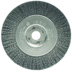 4" Diameter - 3/8-1/2" Arbor Hole - Crimped Stainless Straight Wheel - Top Tool & Supply