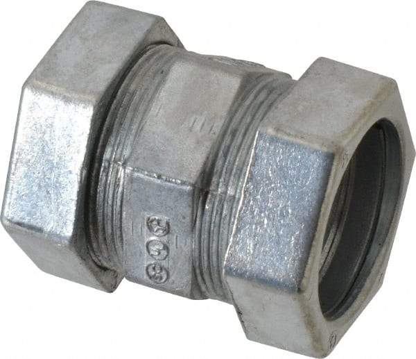 Thomas & Betts - 1" Trade, Die Cast Zinc Compression EMT Conduit Coupling - Noninsulated - Top Tool & Supply