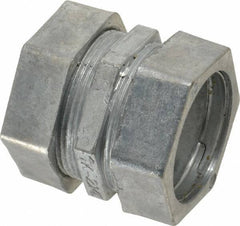 Thomas & Betts - 1-1/4" Trade, Die Cast Zinc Compression EMT Conduit Coupling - Noninsulated - Top Tool & Supply