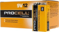 Duracell - Size 9V, Alkaline, Standard Battery - 9 Volts, Miniature Snap Terminal, 6LR61, ANSI, IEC Regulated - Top Tool & Supply