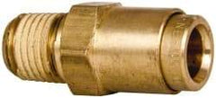 Norgren - 3/8" Outside Diam, 1/4 NPT, Brass Push-to-Connect Tube Male Connector - 150 Max psi, Tube to Male NPT Connection, Buna O-Ring - Top Tool & Supply