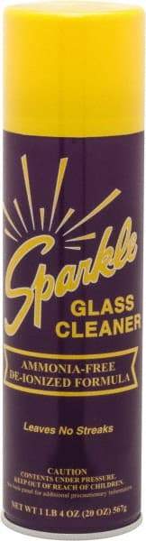 Made in USA - 20 oz Aerosol Unscented Glass Cleaner - Use on Glass Surfaces, Plexiglass - Top Tool & Supply