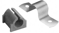 ZSI - 1-5/8" Tube, Steel, Zinc Plated Tube Strap with Cushion - 2 Mounting Holes - Top Tool & Supply