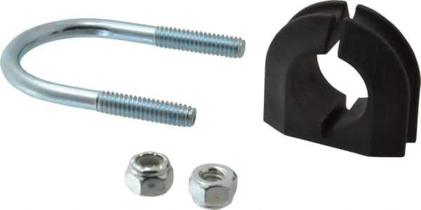 ZSI - 1/2" Pipe, Steel U Bolt Clamp with Cushion - Electro Galvanized, 1/2" Panel Thickness - Top Tool & Supply