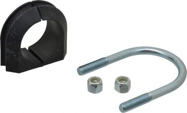 ZSI - 1-1/2" Pipe, Steel U Bolt Clamp with Cushion - Electro Galvanized, 3/4" Panel Thickness - Top Tool & Supply