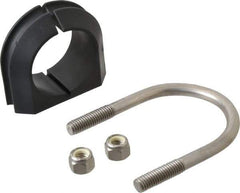 ZSI - 1-1/2" Pipe, Grade 316 Stainless Steel U Bolt Clamp with Cushion - 3/4" Panel Thickness - Top Tool & Supply