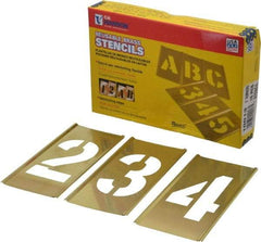 C.H. Hanson - 15 Piece, 3 Inch Character Size, Brass Stencil - Contains Figure Set - Top Tool & Supply