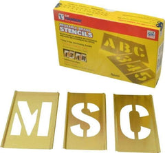 C.H. Hanson - 33 Piece, 3 Inch Character Size, Brass Stencil - Contains Letter Set - Top Tool & Supply