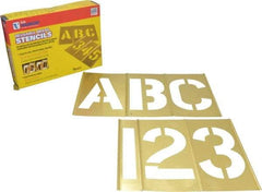 C.H. Hanson - 45 Piece, 5 Inch Character Size, Brass Stencil - Top Tool & Supply