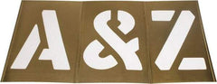 C.H. Hanson - 33 Piece, 12 Inch Character Size, Brass Stencil - Contains Letters - Top Tool & Supply