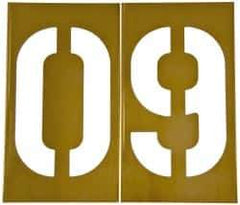 C.H. Hanson - 13 Piece, 12 Inch Character Size, Brass Stencil - Contains Numbers - Top Tool & Supply