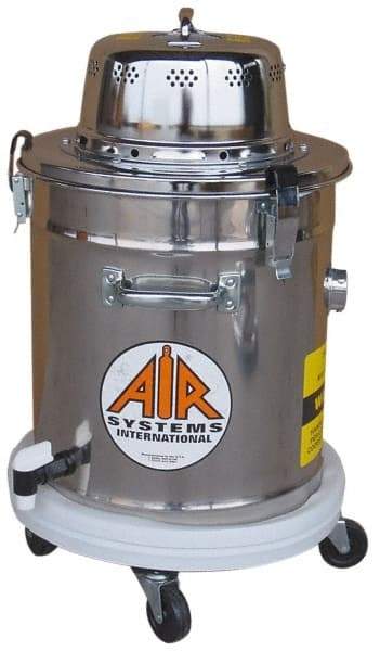 AIR Systems - 5 Gal, Stainless Steel Tank, Dry, Toxic Dust Vacuum Cleaner - 1.3 hp, 7.5 Amps - Top Tool & Supply