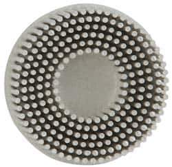 3M - 2" 120 Grit Ceramic Tapered Disc Brush - Fine Grade, Type R Quick Change Connector, 5/8" Trim Length - Top Tool & Supply