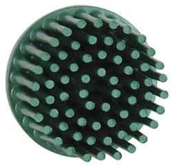 3M - 1" 50 Grit Ceramic Straight Disc Brush - Coarse Grade, Type R Quick Change Connector, 5/8" Trim Length - Top Tool & Supply