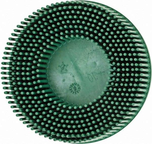 3M - 3" 50 Grit Ceramic Tapered Disc Brush - Coarse Grade, Type R Quick Change Connector, 5/8" Trim Length - Top Tool & Supply