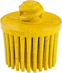 3M - 1" 80 Grit Ceramic Straight Disc Brush - Medium Grade, Type R Quick Change Connector, 5/8" Trim Length - Top Tool & Supply