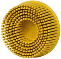 3M - 2" 80 Grit Ceramic Tapered Disc Brush - Medium Grade, Type R Quick Change Connector, 5/8" Trim Length - Top Tool & Supply