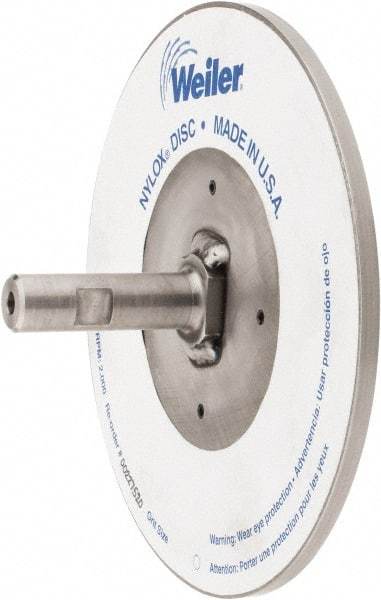 Weiler - 7/8" Arbor Hole to 3/4" Shank Diam Drive Arbor - For 8" Weiler Disc Brushes - Top Tool & Supply