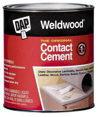 DAP - 1 Gal Can Tan Contact Adhesive - 15 min Working Time, Bonds to Cardboard, Concrete, Metal, Paper, Particle Board, Rubber & Wood - Top Tool & Supply