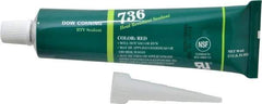 Dow Corning - 3 oz Tube Red RTV Silicone Joint Sealant - -85 to 500°F Operating Temp, 17 min Tack Free Dry Time, 24 hr Full Cure Time, Series 736 - Top Tool & Supply