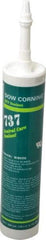 Dow Corning - 10.1 oz Cartridge White RTV Silicone Joint Sealant - -85 to 350°F Operating Temp, 14 min Tack Free Dry Time, 24 hr Full Cure Time, Series 737 - Top Tool & Supply