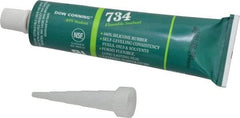 Dow Corning - 3 oz Tube Clear RTV Silicone Joint Sealant - -85 to 356°F Operating Temp, 13 min Tack Free Dry Time, 24 hr Full Cure Time, Series 734 - Top Tool & Supply