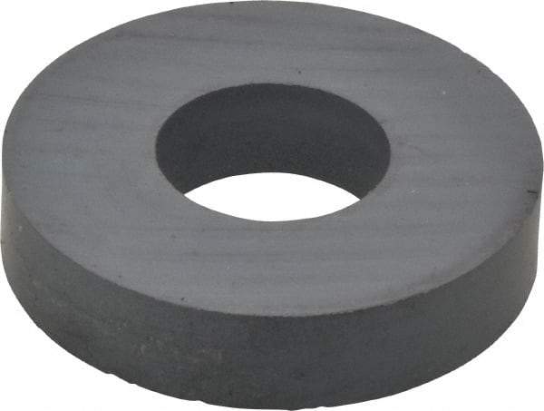 Mag-Mate - 1.203" ID x 2.8" OD Ceramic Ring Magnet - 0.59" Thick, 350°F Max Operating Temp - Top Tool & Supply