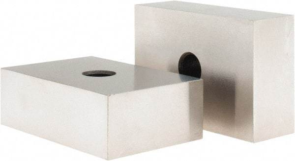 Value Collection - 0.0001 Squareness Per Inch, Hardened Steel, 1-2-3 Block with 1 Hole Setup Block - 0.0001 to 0.0007 Inch Overall Tolerance, 3/8 - 16 Inch Tapped Hole Size, 56-60 HRC Hardness, Sold As Matched Pair - Top Tool & Supply