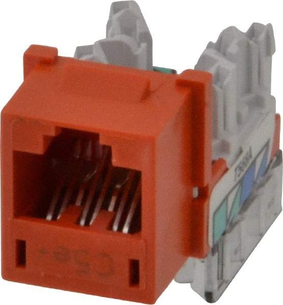 Hubbell - 8 Position, Cat5e Modular Jack - CSA Certified, RoHS Compliant, UL Listed - Top Tool & Supply