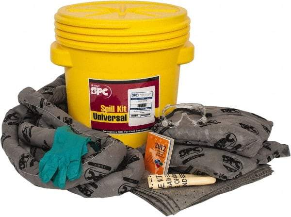 Brady SPC Sorbents - 15 Gal Capacity Universal Spill Kit - 20 Gal Polyethylene Lab Pack - Top Tool & Supply