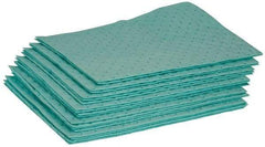 Brady SPC Sorbents - 24 Gal Capacity per Package, Chemical/Hazmat Pad - 19" Long x 15" Wide, Green, Polypropylene - Top Tool & Supply